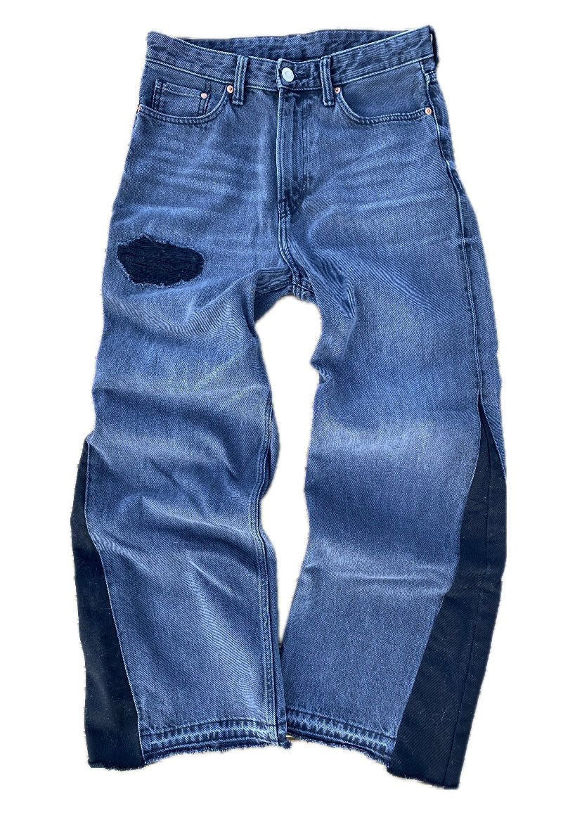 Upcycled baggy denim