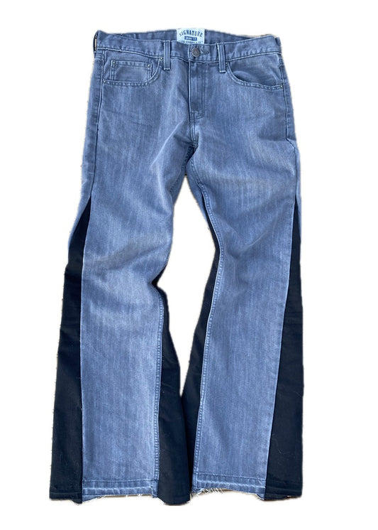 Flared denim