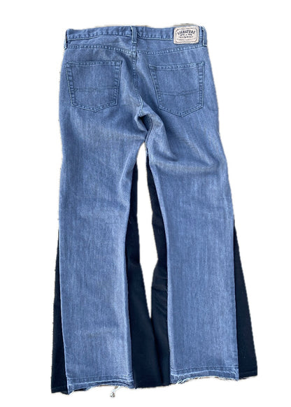 Flared denim